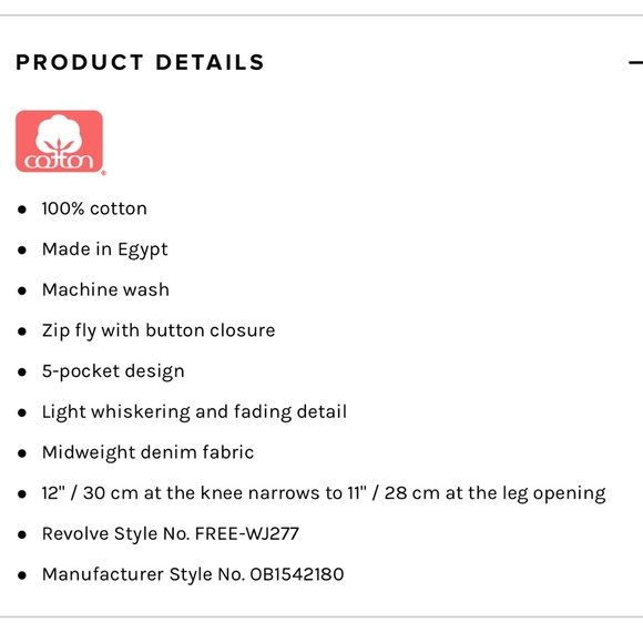 Free People We The Free Pacifica High Rise Slim Straight Leg Jeans Size 27 - Picture 5 of 14